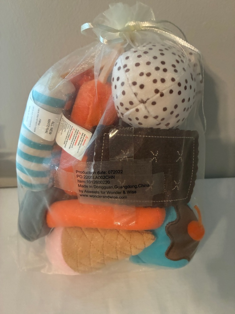Plush Toy Food Set - Multicolor Plush Ice Cream & Treats - Picture 3 of 5